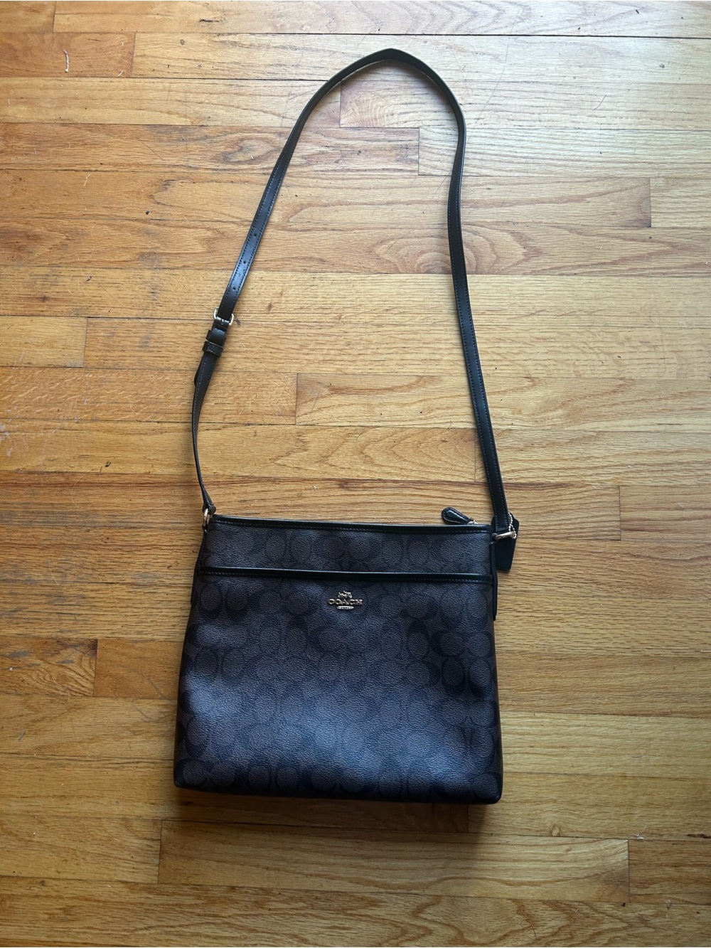 Coach Brown Signature Crossbody Messenger Bag
